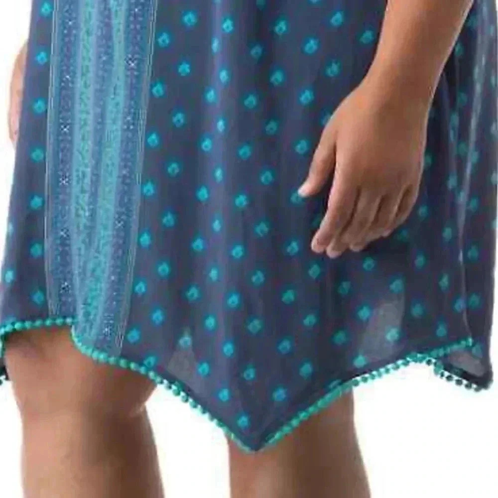 🆕 Cherokee Navy Handkerchief Hem Dress XL🆕 - Picture 4 of 16
